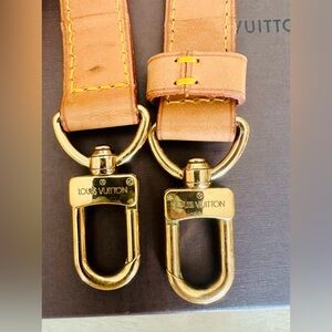 Louis Vuitton Tan and Gold Strap
